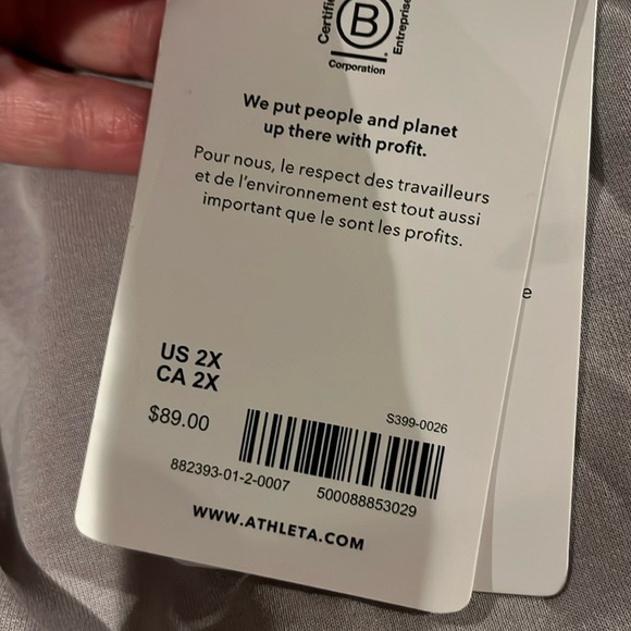 NWT Athleta Seasoft 1/4 Zip Sweatshirt Size 2X - Picture 6 of 8